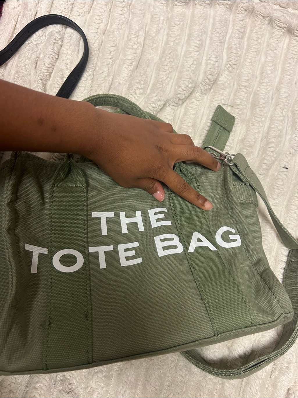 The Tote Bag Olive Green Canvas Tote Bag